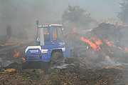 Strohhallenbrand in Fernwald