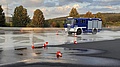 THW-Kräfte beim Training im Fahrsicherheitszentrum Rhein-Main