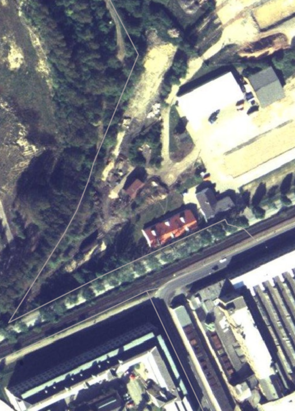 1999: Luftaufnahme THW-Gelände
